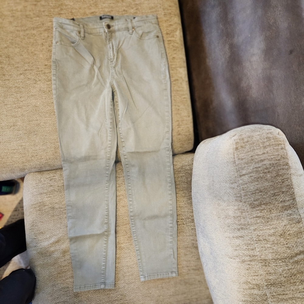 Buffalo David Bitton Light Greenish Gray Skinny Jeans